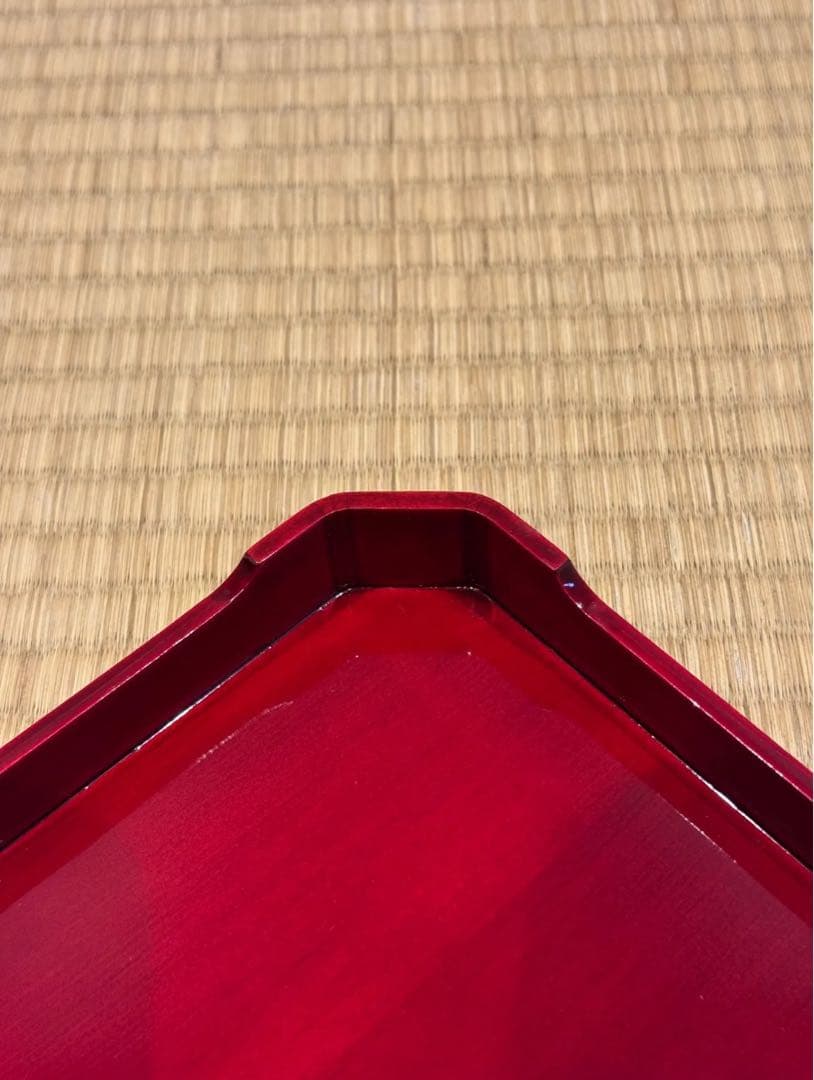 塗師 堅地屋清兵衛 作 飛騨紅春慶塗 大徳寺弁当箱 10客 縁高 共箱 茶懐石