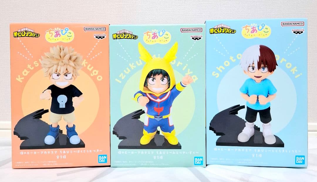 ⭐ヒロアカ⭐ちあぴこ 緑谷出久　爆豪勝己　轟焦凍　フィギュア　３種セット