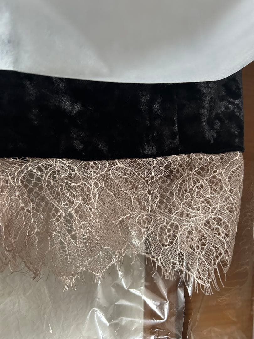 【低身長さん向け】　etoll. クラッシュベロアロングドレス