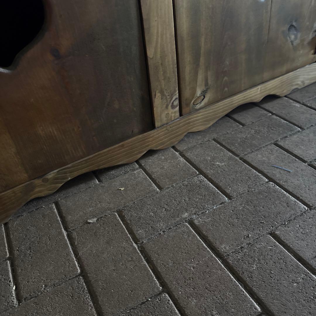 メ*4様 カントリー ナチュラルウッドハート型キャビネット