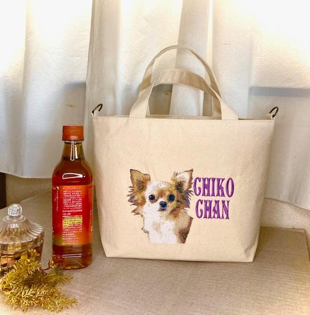 オーダー ペット刺繍トートバッグ 35cm x 23cm