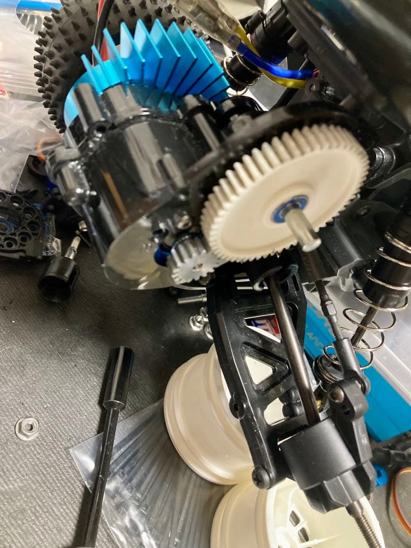 タミヤDT-03二駆バギーフルセット 前後DT-04ナックル（前六角ハブ）化