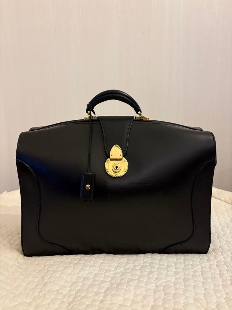 【岡ちゃん専用 】【美品】万双 ダレスバッグ 三つマチ ブラック