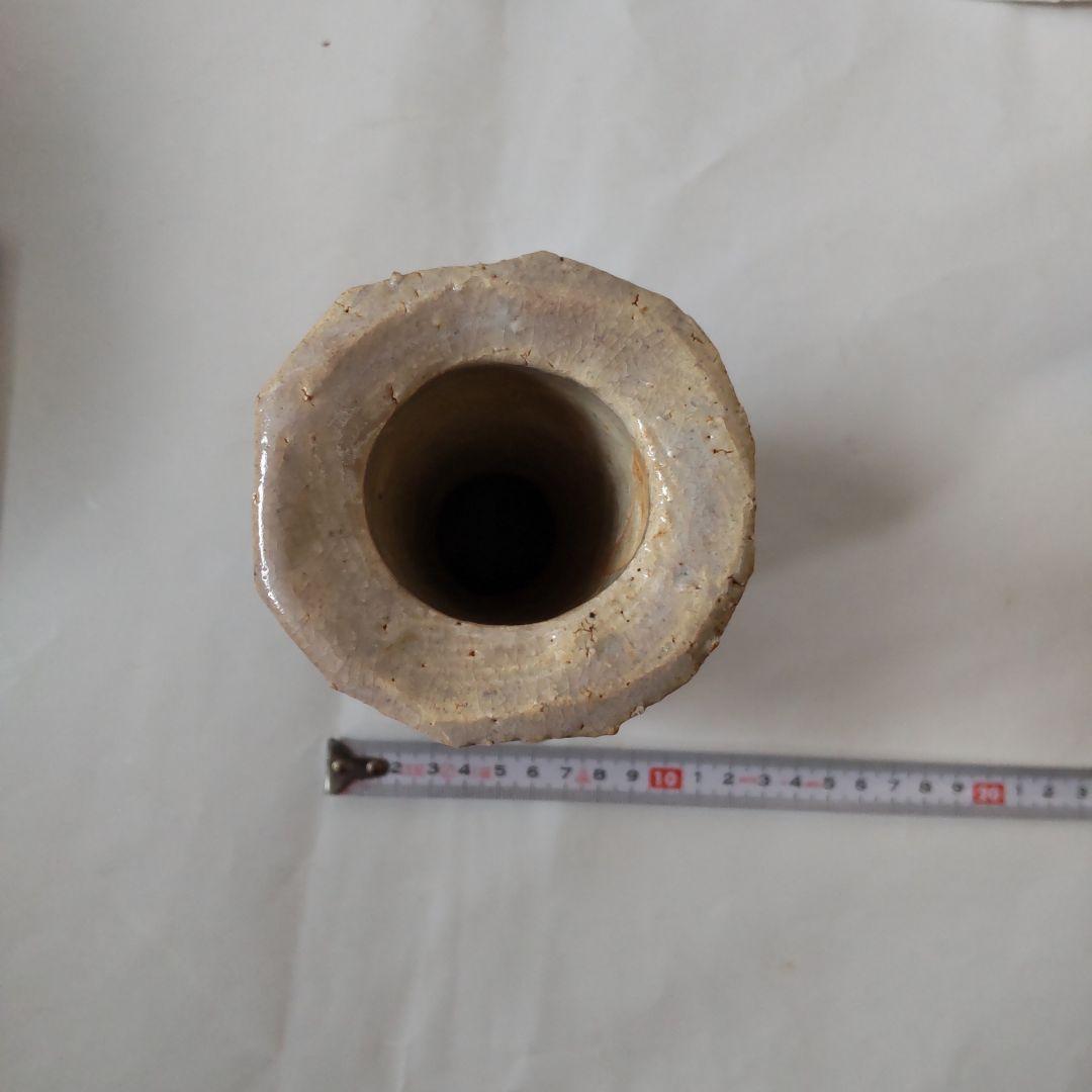 萩焼 十一世 坂高麗左衛門 作 砧 花入れ 共箱 陶器 花器 花瓶 花生 美品