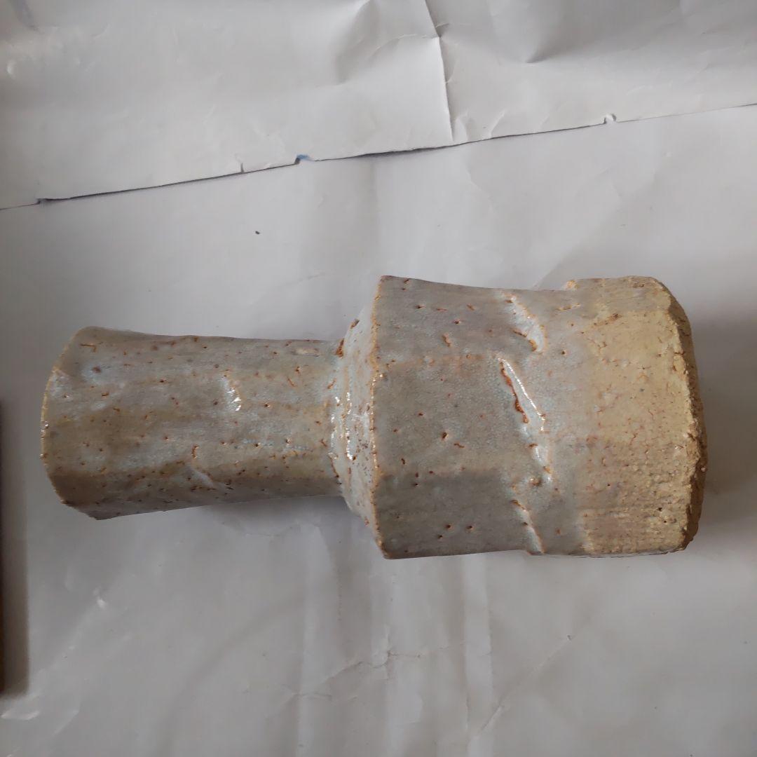 萩焼 十一世 坂高麗左衛門 作 砧 花入れ 共箱 陶器 花器 花瓶 花生 美品