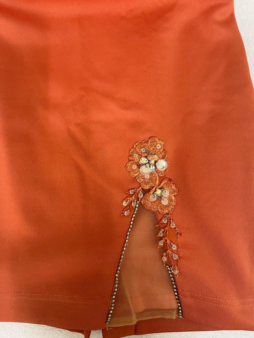 ANGEL R エンジェルアール ホルターネック ミニドレス オレンジ