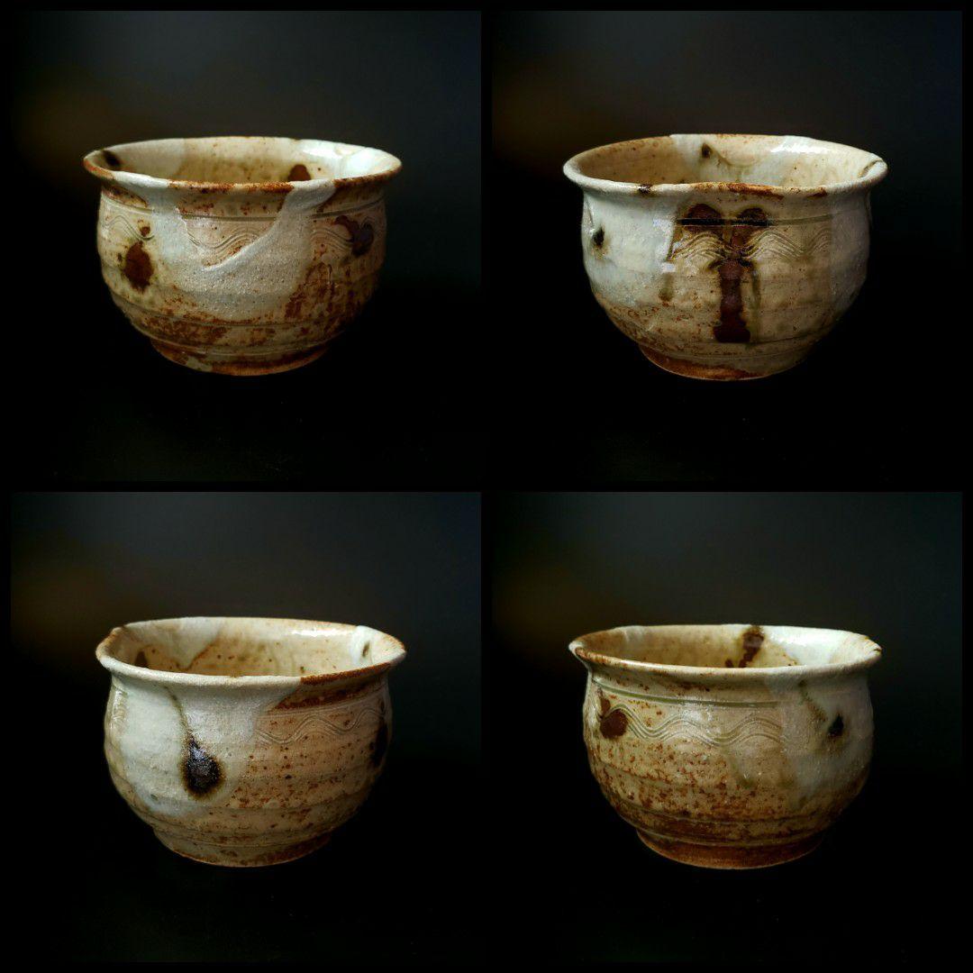 茶道具 美濃伊賀 エフゴ形 建水 加藤弥右衛門 共箱 美濃焼 陶芸 出物 工芸品