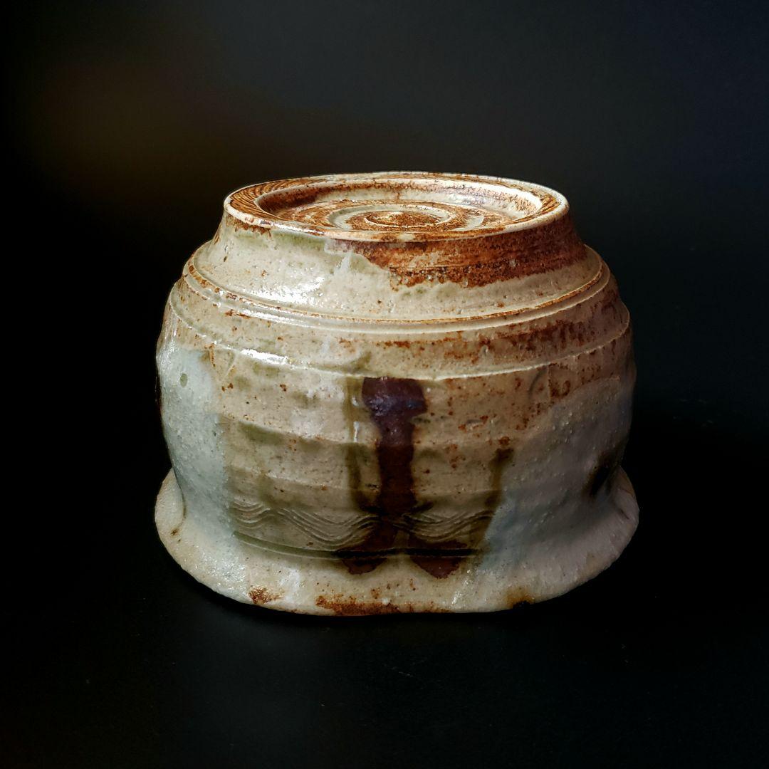 茶道具 美濃伊賀 エフゴ形 建水 加藤弥右衛門 共箱 美濃焼 陶芸 出物 工芸品