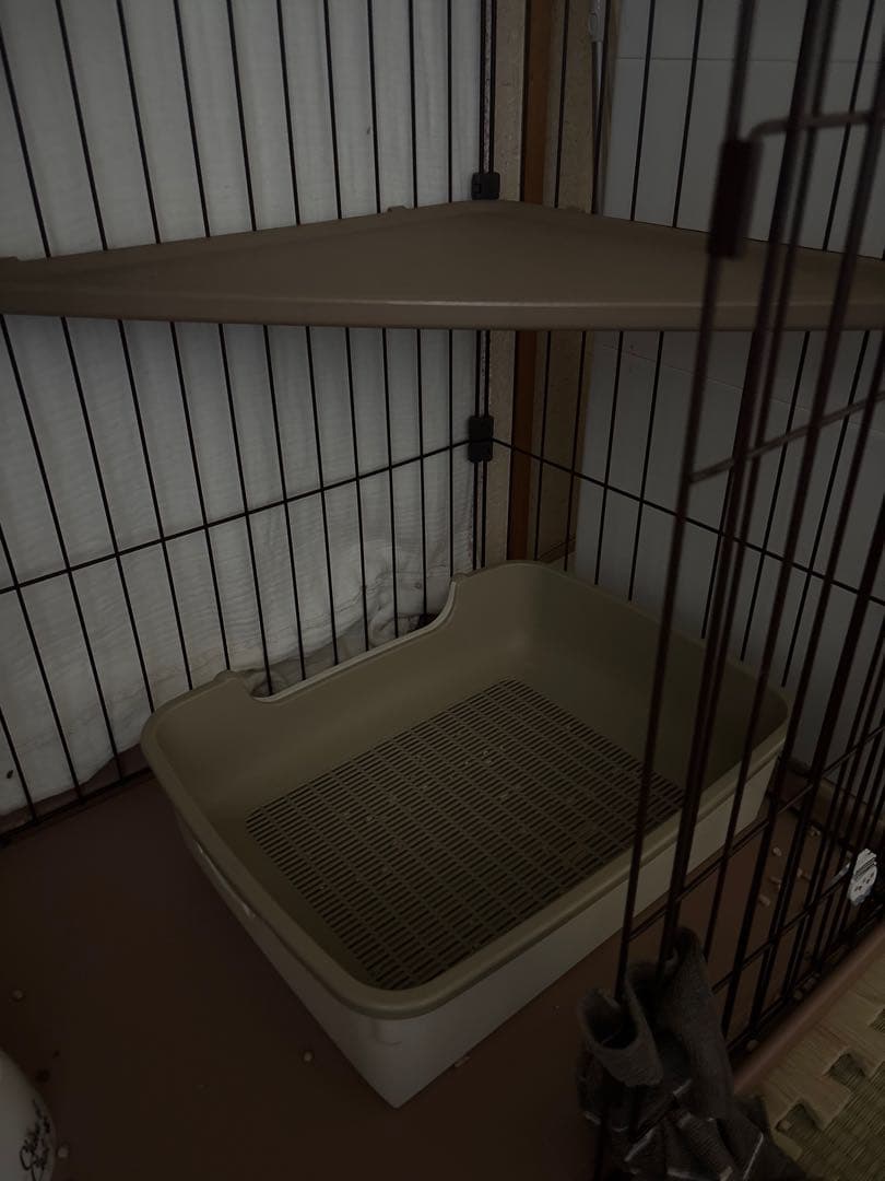 チョコブラウン 2段キャットケージ