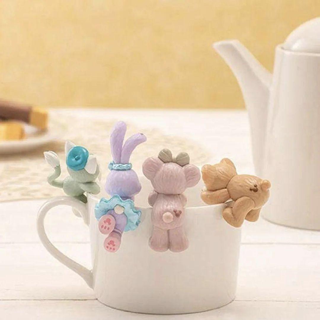 新品　ダッフィー　フレンズ　マルチホルダー　キーフック　ふち子　5種