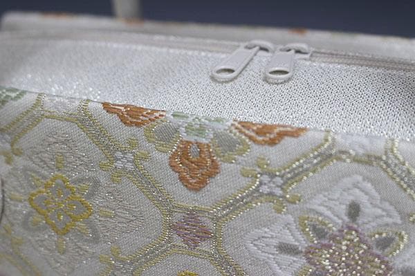 新品未使用 ！！特別セール！！京都 西陣 正絹 帯使用 利休バッグ　25039