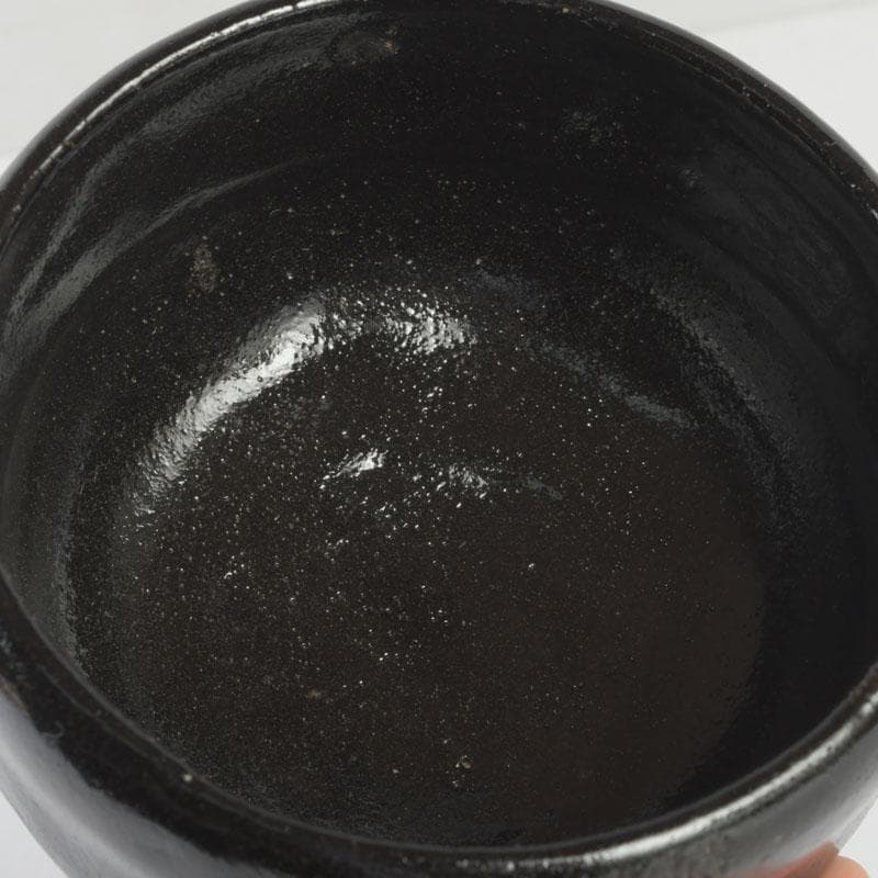 茶道具　楽吉左衛門　弘入作　黒楽茶碗　時代箱　V　9763