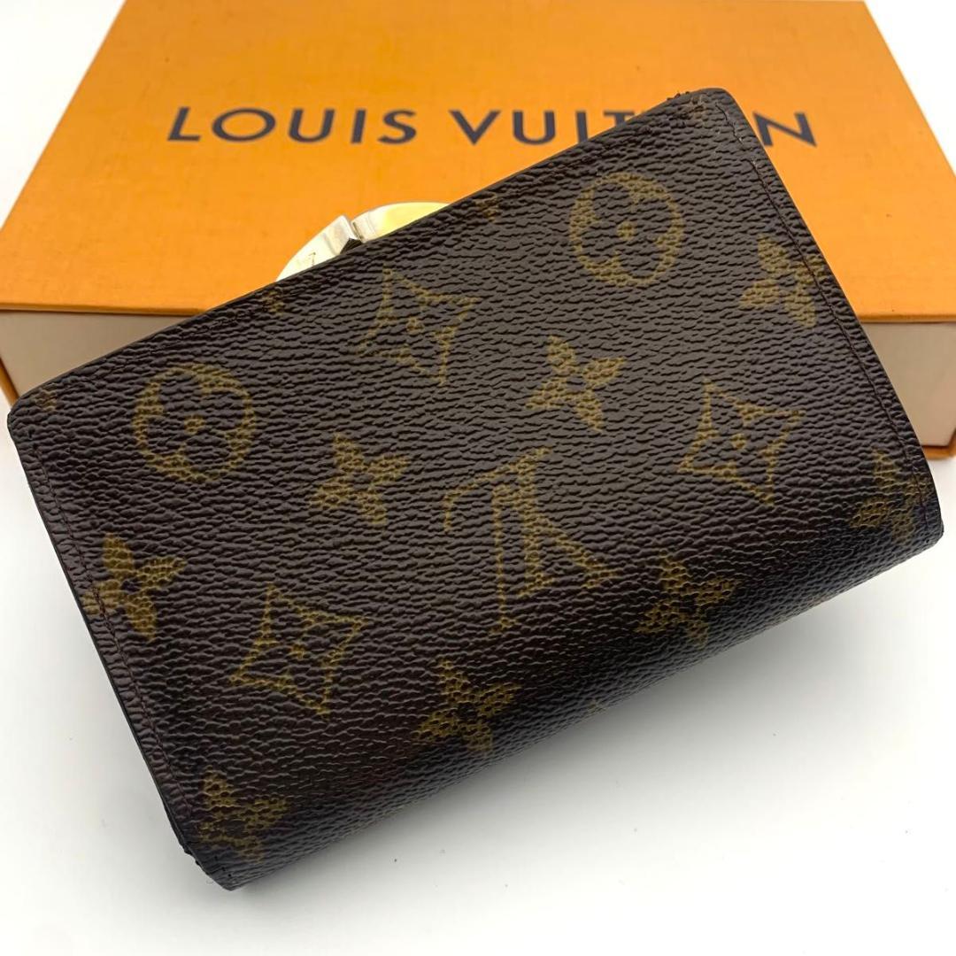 鑑定済み ルイヴィトン ポルトフォイユ ヴィエノワ モノグラム 革 財布 がま口