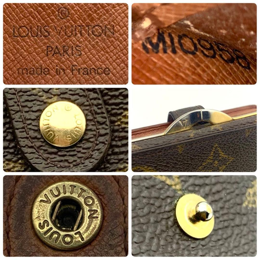 鑑定済み ルイヴィトン ポルトフォイユ ヴィエノワ モノグラム 革 財布 がま口
