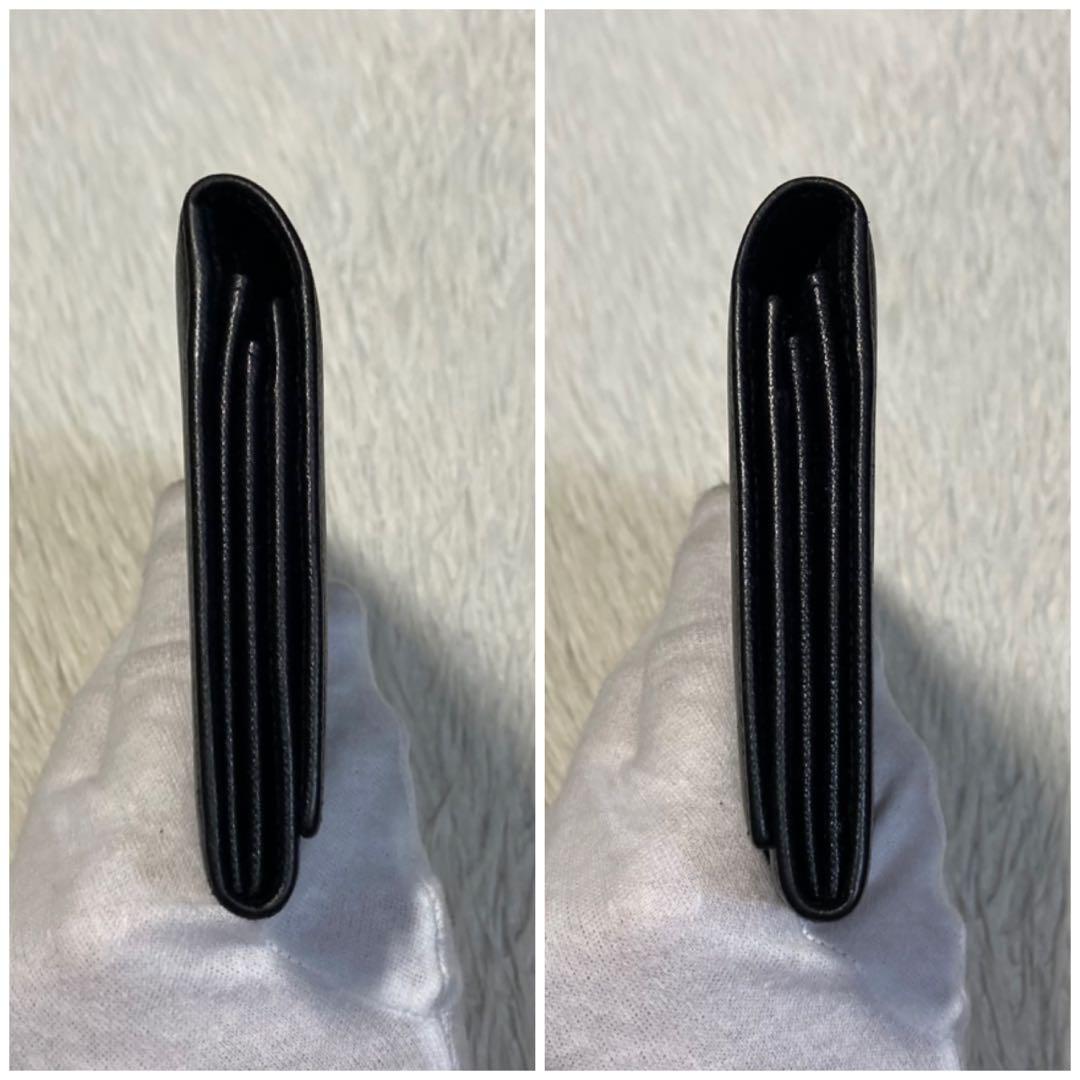 特別セール 美品　人気　PRADA プラダ　長財布　折り財布　大収納　三角　黒