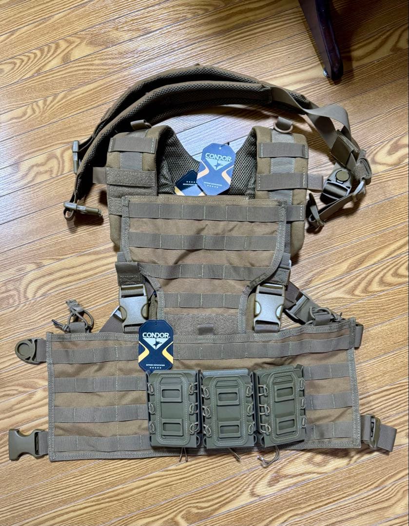 [新品]CONDOR チェストリグ MCR4 COYOTE BROWN セット