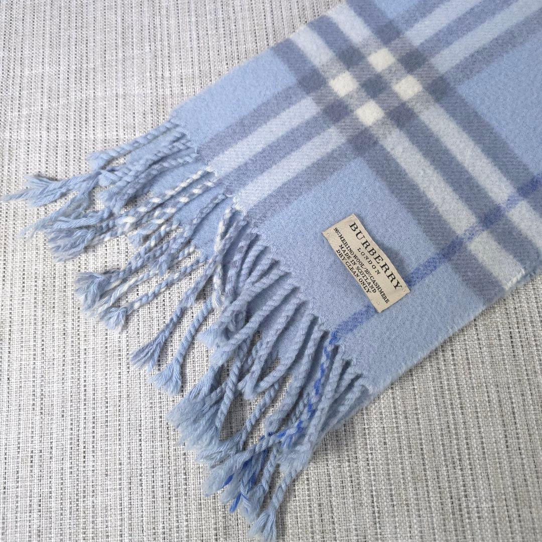 BURBERRY　バーバリー　ロンドン　カシミヤ混　マフラー　ノバチェック