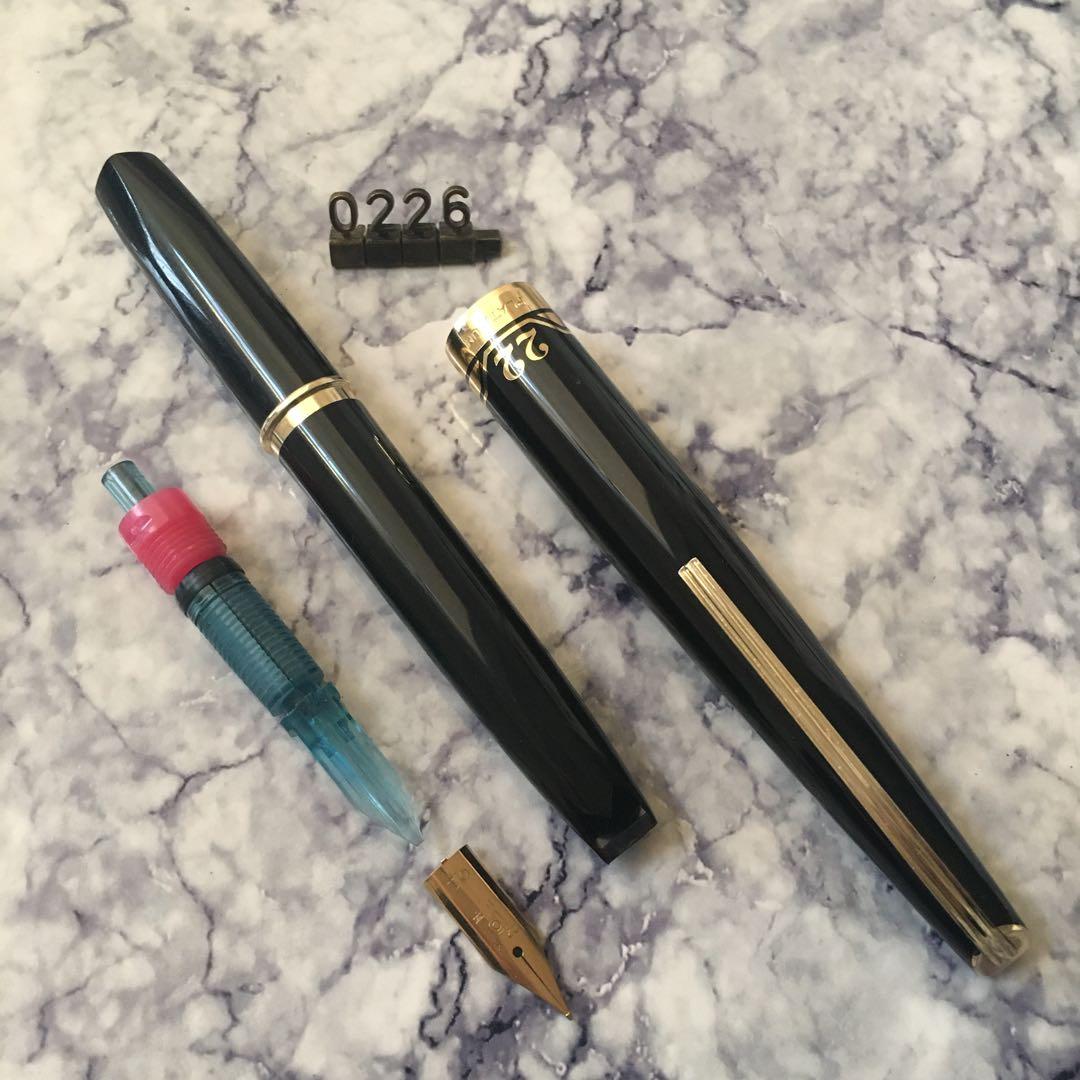 #0226 オーバーホール済み 万年筆 PLATINUM ショート22k