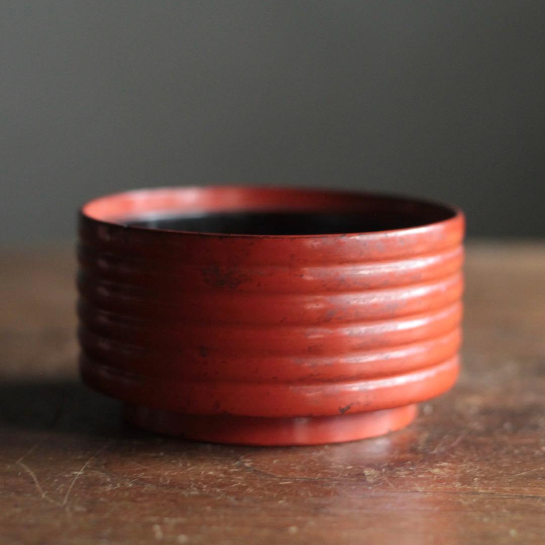 朱塗り 半筒椀 容器 徳利袴 古美術 漆器 古道具 アンティーク