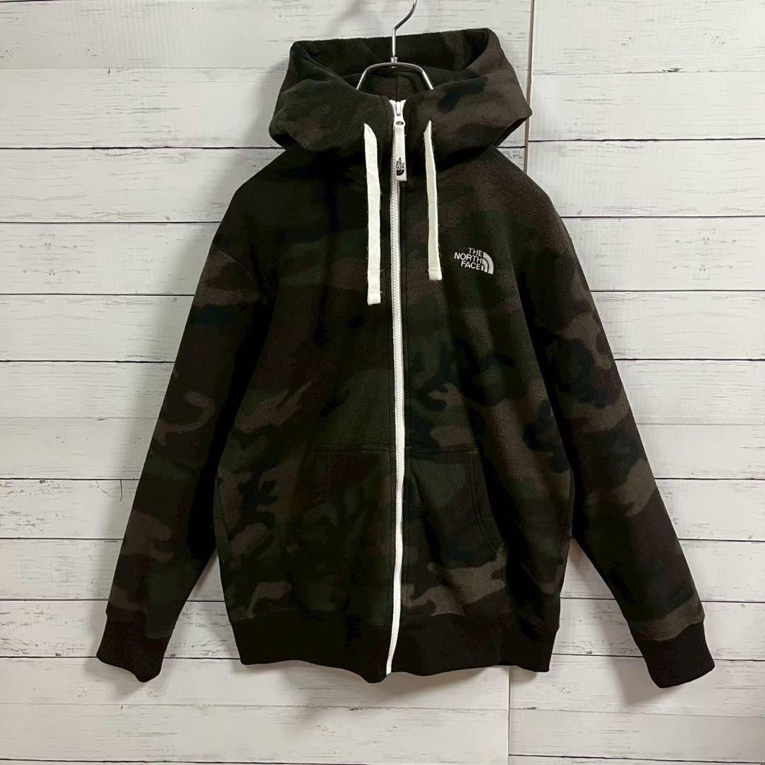 1【人気Lサイズ】ザノースフェイス☆フードビッグロゴ フリースリアビュー7368