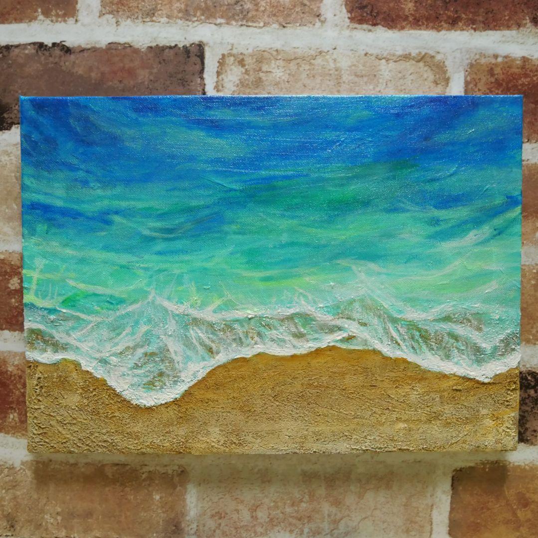 油絵 絵画 【砂浜の海】