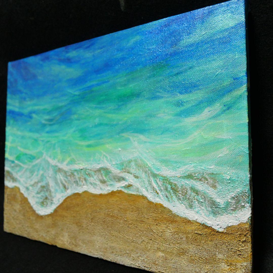 油絵 絵画 【砂浜の海】