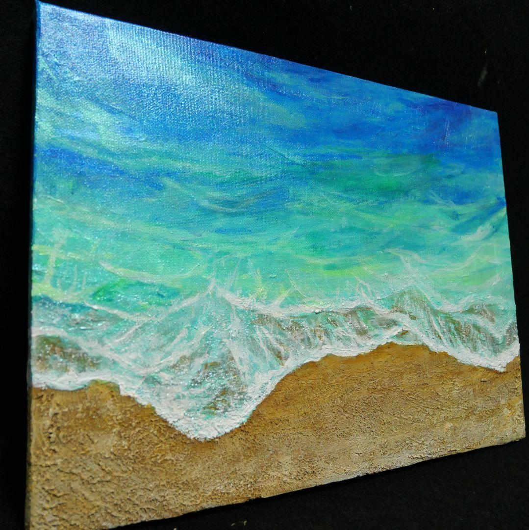 油絵 絵画 【砂浜の海】