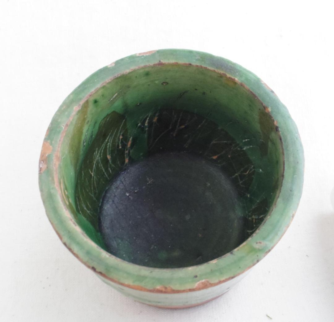 緑釉　筒杯　欧州　18C頃