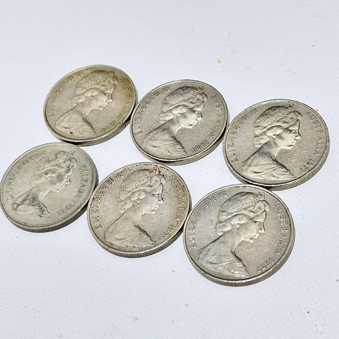 オーストラリア エリザベス2世 銀貨 セット 6枚 アンティーク シルバー