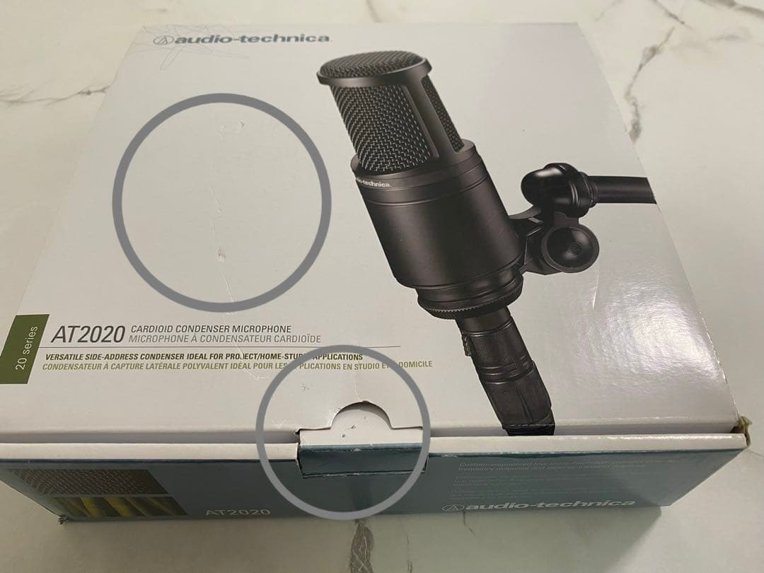 audio-technica AT2020 コンデンサーマイク＋マイクスタンド