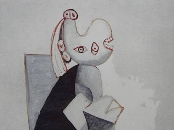 パブロ・ピカソ、人物、希少限定画集より、新品額装付