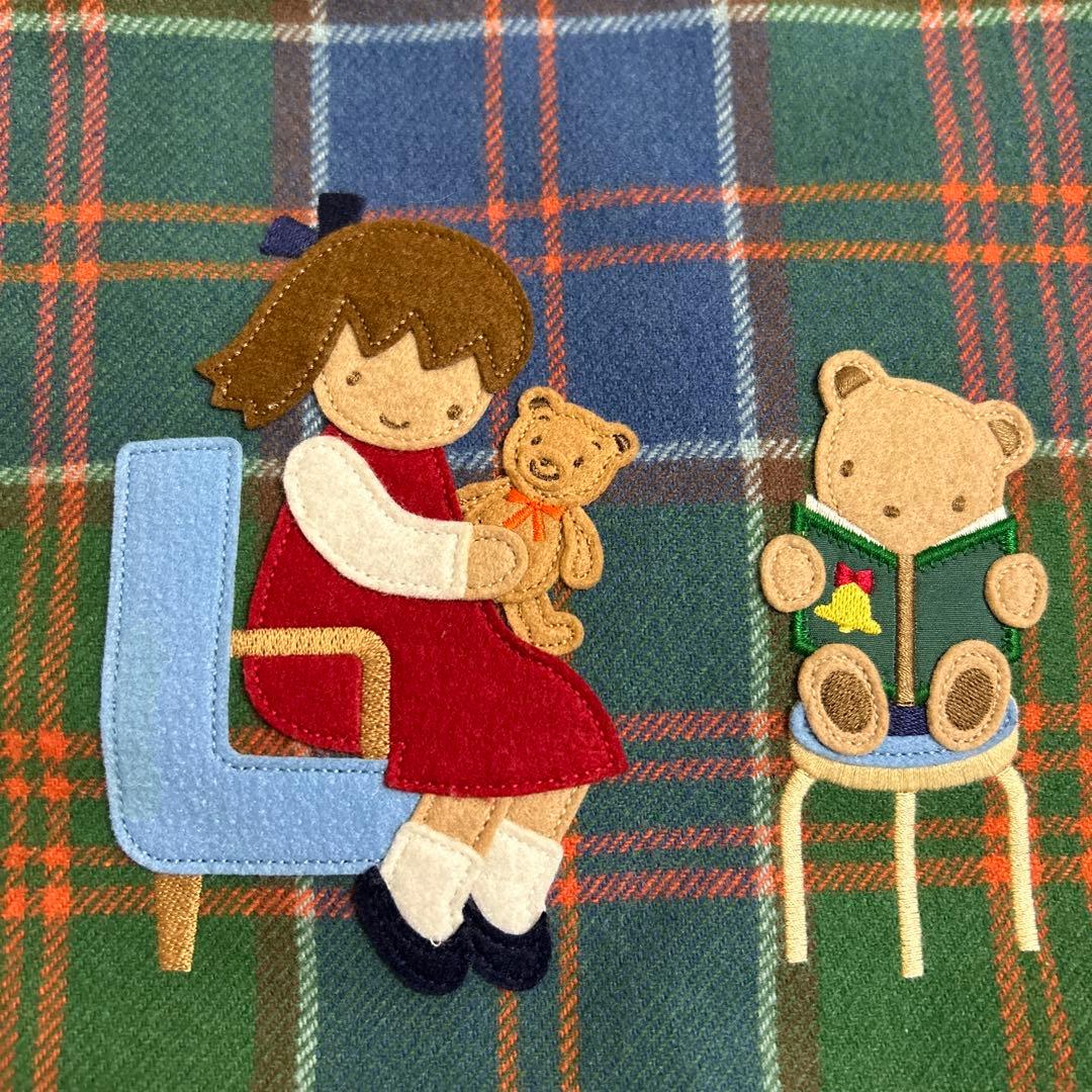 【最終値下げ】【美品】familiar デニムバッグ　チェック柄