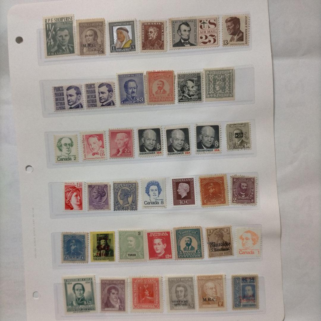 売約1351 外国切手 各国レア古切手 人物シリーズ39枚(重複あり) 未使用