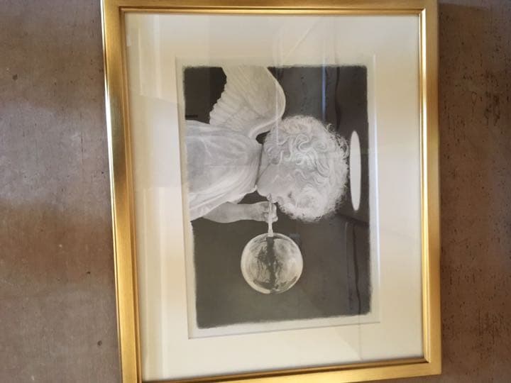 天使の子供の絵 シャボン玉