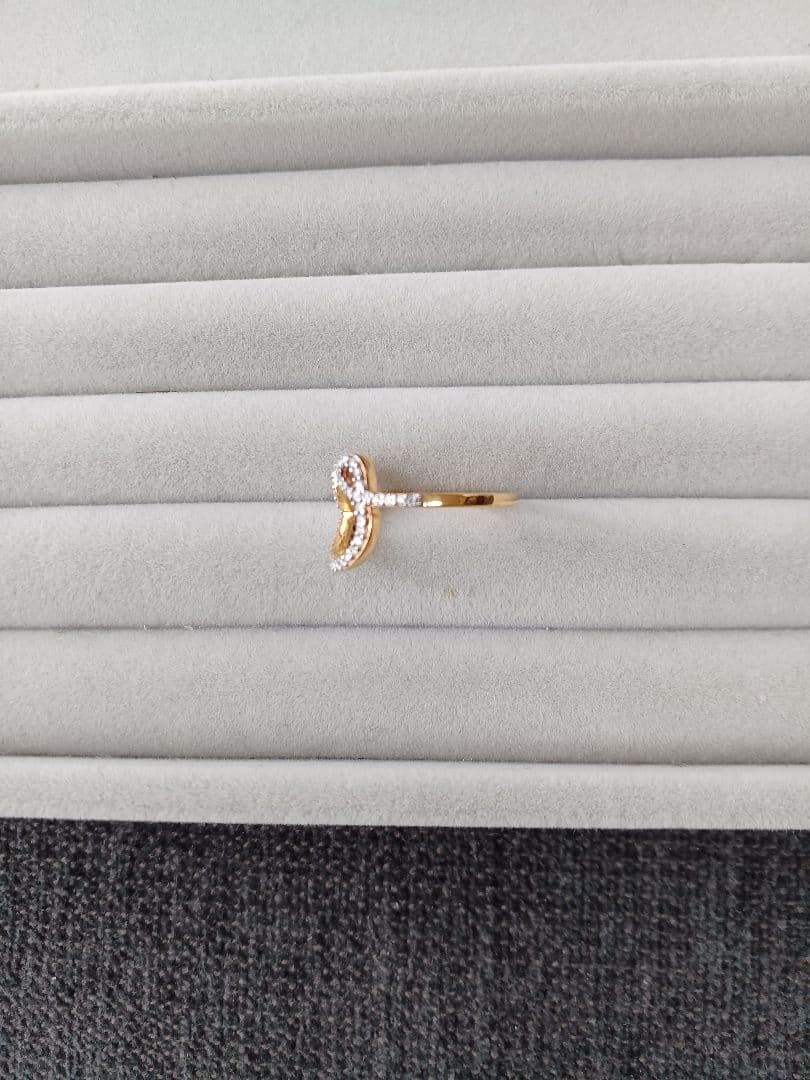 odul　モアサナイトDRAWING RING　ゴールド