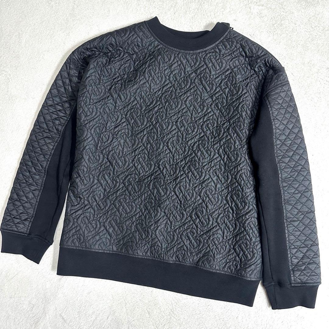 現行★美品★BURBERRY バーバリー ボンディング トレーナー Bロゴ 黒