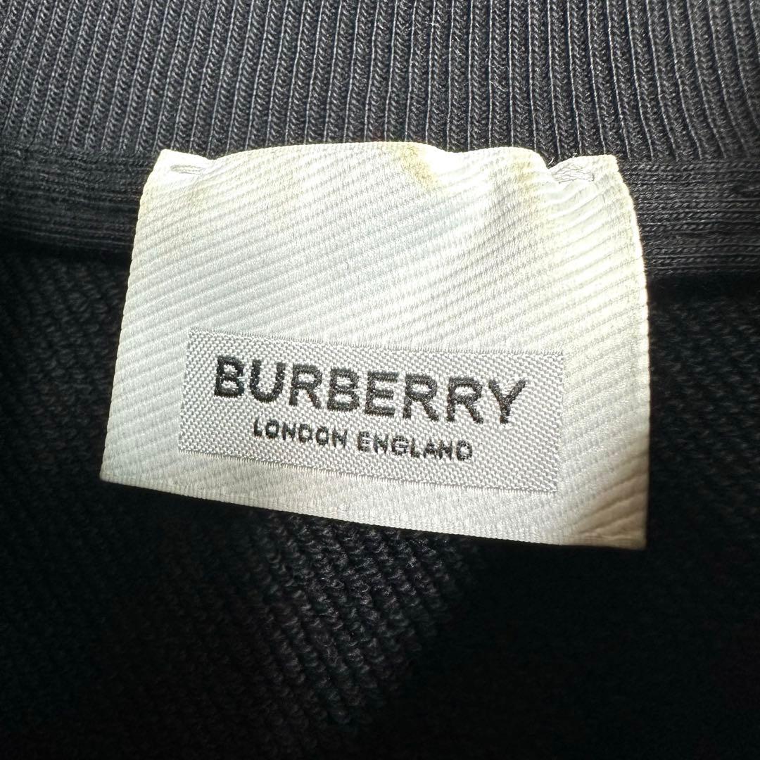 現行★美品★BURBERRY バーバリー ボンディング トレーナー Bロゴ 黒