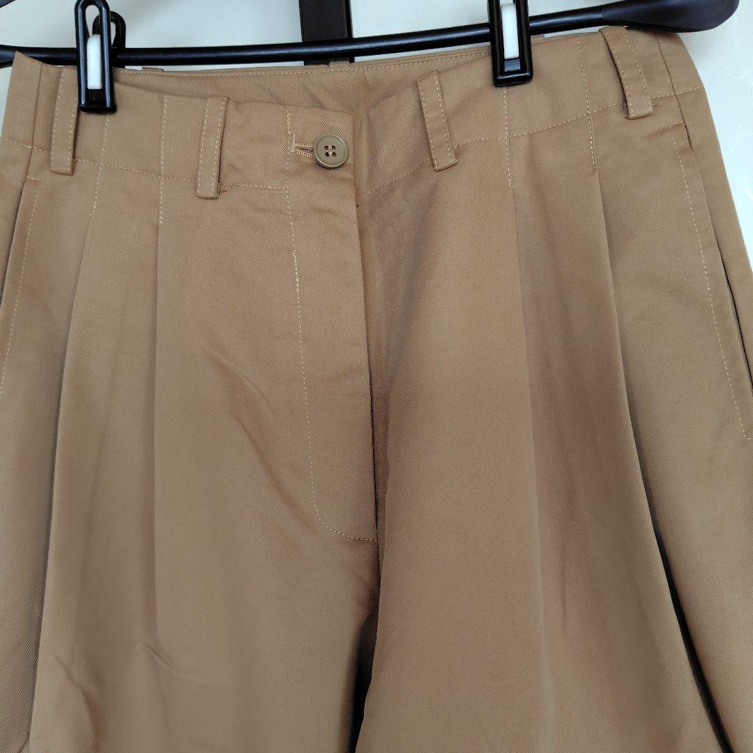 another S ベージュ タック入りワイドチノパン/S★新品・未使用タグ付き