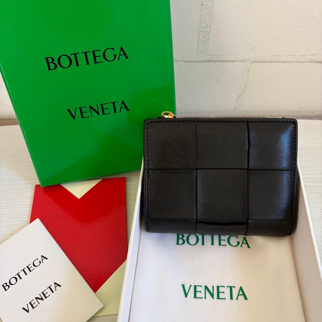ボッテガヴェネタ / カセット スモール 二つ折りウォレット / ブラック