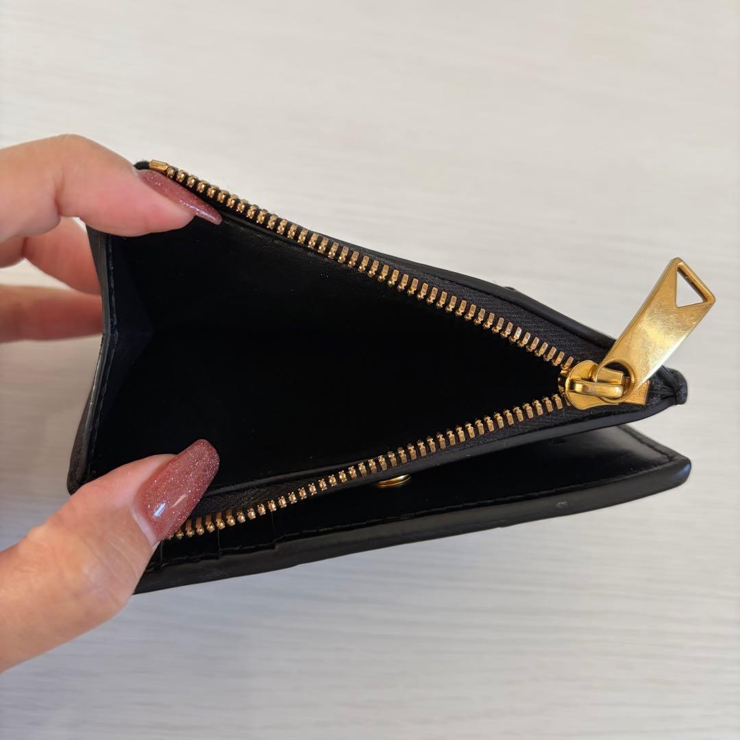 ボッテガヴェネタ / カセット スモール 二つ折りウォレット / ブラック