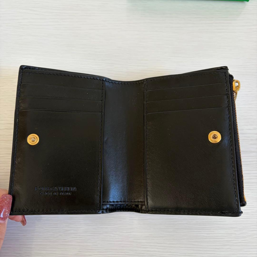 ボッテガヴェネタ / カセット スモール 二つ折りウォレット / ブラック