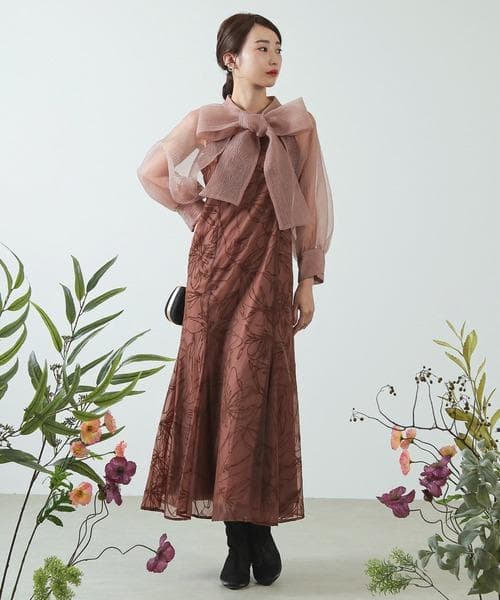 極美品 カナ ボウタイ リボン ボレロ ワンピース M 結婚式 オケージョン