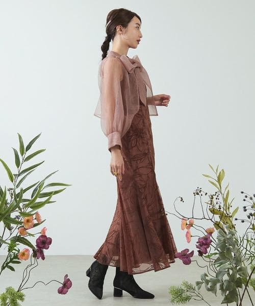 極美品 カナ ボウタイ リボン ボレロ ワンピース M 結婚式 オケージョン