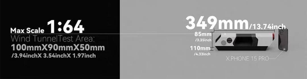 ミニカー ディスプレイケース 1/64 風洞実験 空気力学