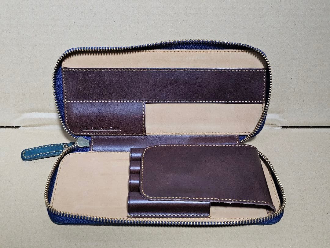 バハギア　ペンケース　ラウンドジップ型　プエブロ　オルテンシア