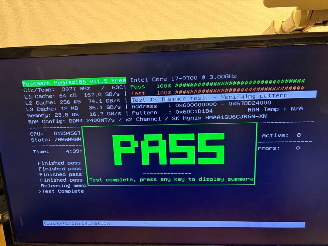 DDR4 16GB PC4-2666V 動作確認済 1R×16 メモリ