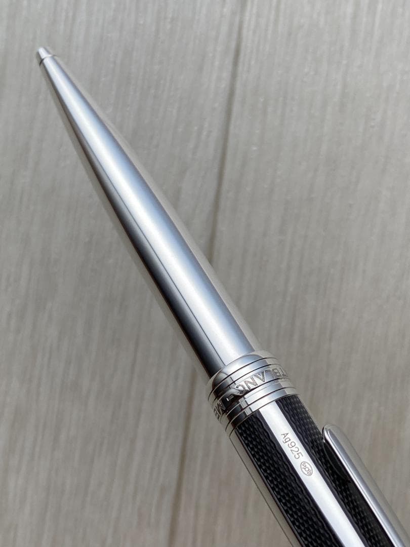 未使用に近い　モンブラン ソリティアシルバーファイバー 925 ボールペン
