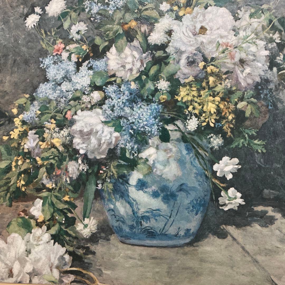 ルノワール　春のブーケ　春の花束　油彩画風　P10 複製画