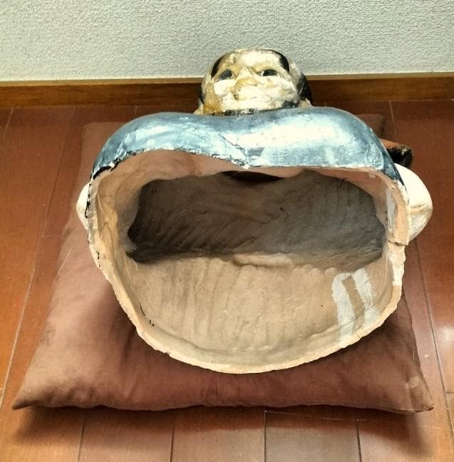 かなり古い大型「福助人形」　江戸時代？　土人形　詳細不明