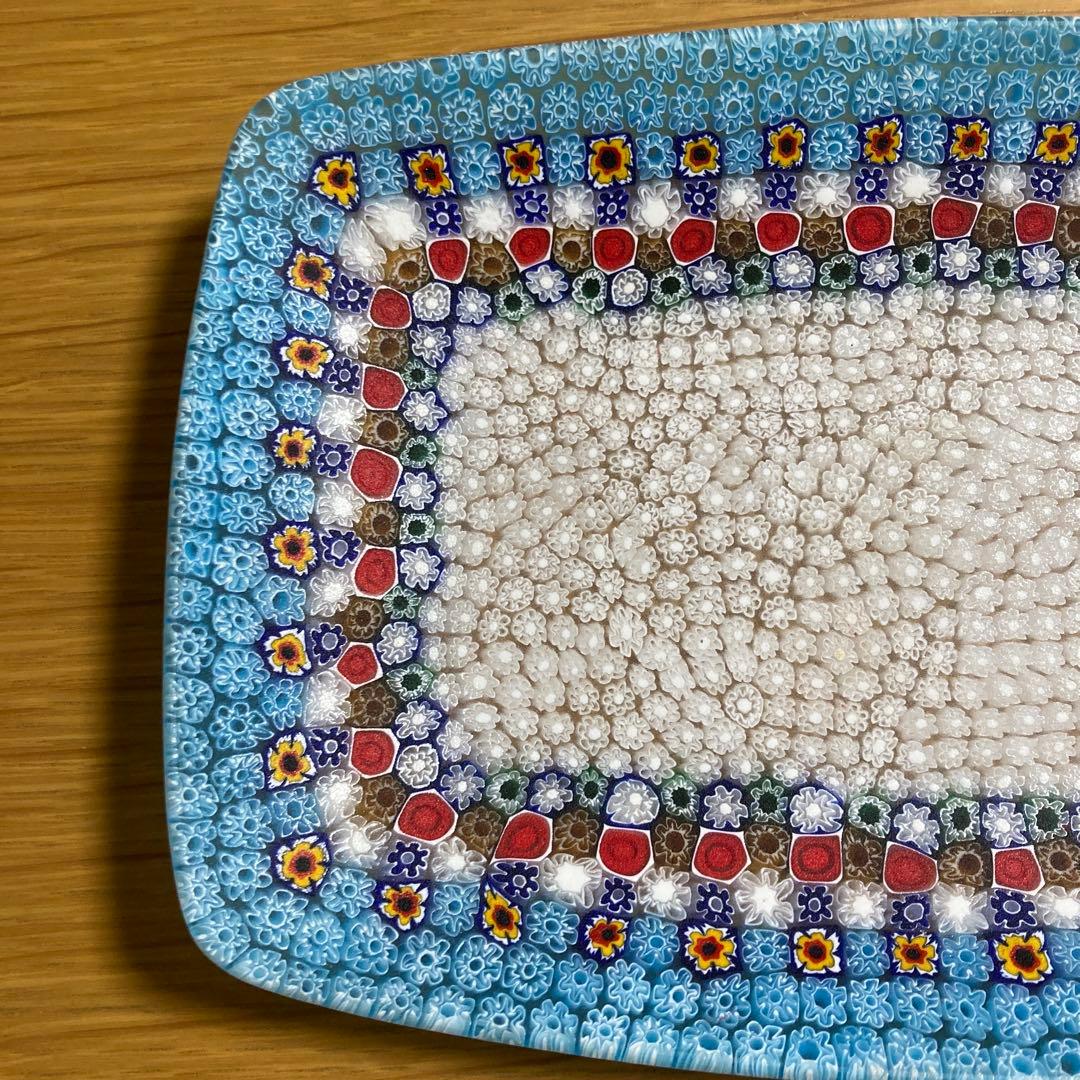 ベネチアンガラス　ミルフィオリ　プレート